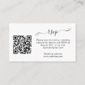 Bourgogne bruiloft reactie website QR code RSVP Informatiekaartje (Achterkant)