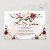 Bourgogne Bruiloft Receptie Enclosure Kaart (Voorkant)