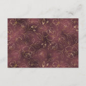 Bourgogne Bruiloft Receptie Enclosure Kaart (Achterkant)