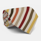 Bourgogne, bruin, mosterd, roestdiagonaal, gestree stropdas (Opgerold)