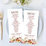 Bourgogne Burnt Sinaasappel Bloemen Trouwvoedsel Menu<br><div class="desc">Dit is een Bourgogne Sinaasappel Bloemen Bruiloft Voedsel Menu.</div>