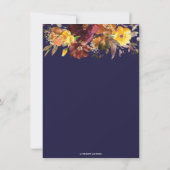 Bourgogne Burnt Sinaasappel bloemrecept voor bruid Bedankkaart (Achterkant)