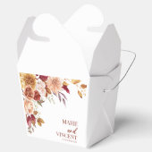 Bourgogne Burnt Sinaasappel Bruin Bloemen Bloemen Bedankdoosjes (Geopend)