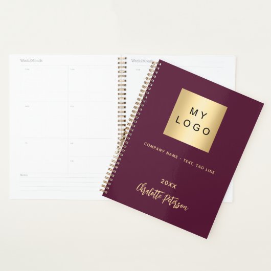 Bourgogne Business logo handtekening 2026 Planner (Display)