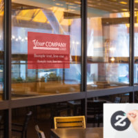 Bourgogne Business Logo Sign Display w/ Tagline