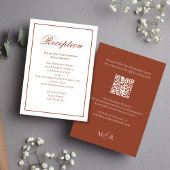 Bourgogne Calligraphy Script Receptie RSVP Informatiekaartje