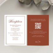 Bourgogne Calligraphy Script Receptie RSVP Informatiekaartje