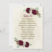 Bourgogne champagne bloemen zitkaart kaart (Voorkant)