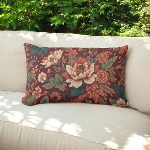 Bourgogne Chinoiserie Antiek Bloemen Retro Vintage Kussen
