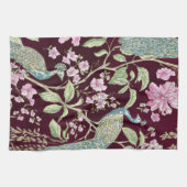 Bourgogne Chinoiserie pauwenbloem Theedoek (Horizontaal)