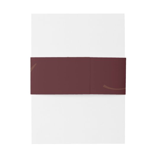 Bourgogne Classic Elegantie Monogram Bruiloft Uitnodigingen Wikkel (Achterkant Voorbeeld)