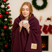 Bourgogne corporate logo aangepaste bedrijfscadeau fleece deken