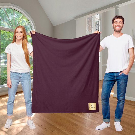 Bourgogne corporate logo aangepaste bedrijfscadeau fleece deken