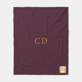 Bourgogne corporate logo bedrijf monogram luxe fleece deken (Voorkant)
