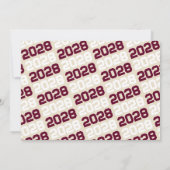 Bourgogne & Cream 3 Foto Afstuderen Dank u Kaart (Achterkant)