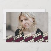 Bourgogne & Cream Afstuderen 2 Foto Dank u kaart (Achterkant)