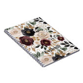 Bourgogne Cream Black Floral Notitieboek (Rechterzijde)