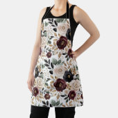 Bourgogne Cream Black Floral Schort (Insitu)