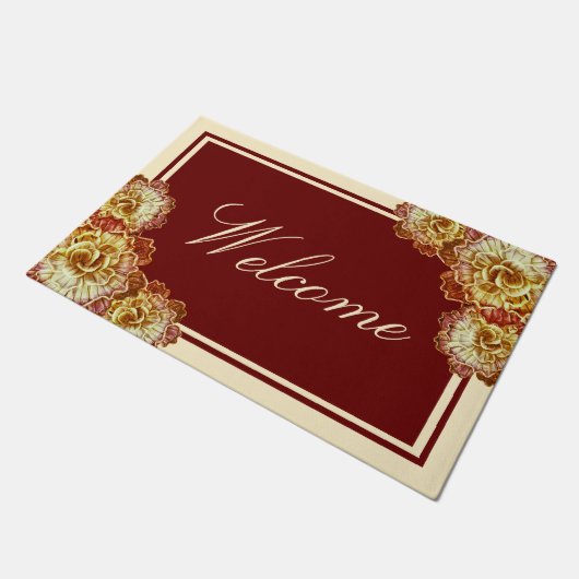 Bourgogne & Cream Elegance 24 x 36-inch deurmat (Schuin)