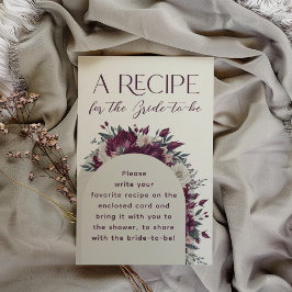 Bourgogne Cream Flowers Love in Bloom Recept Informatiekaartje