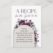 Bourgogne Cream Flowers Love in Bloom Recept Informatiekaartje (Voorkant)