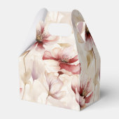 Bourgogne Cream Spring Flowers Bedankdoosjes (Achterkant)