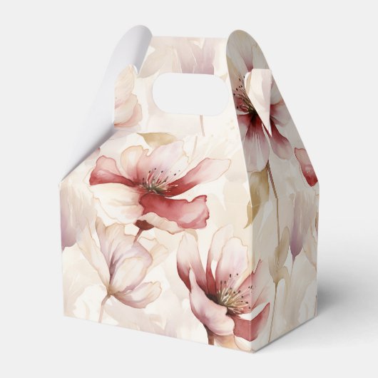 Bourgogne Cream Spring Flowers Bedankdoosjes (Voorkant Zijde)