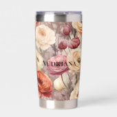 Bourgogne Cream Spring Flowers Geïsoleerde Drinkbeker (Voorkant)