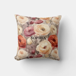 Bourgogne Cream Spring Flowers Kussen