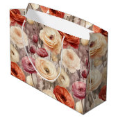 Bourgogne Cream Spring Flowers Vrijgezellenfeest Groot Cadeauzakje (Achterkant Gekanteld)