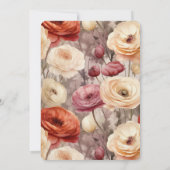 Bourgogne Cream Spring Flowers Vrijgezellenfeest Kaart (Achterkant)