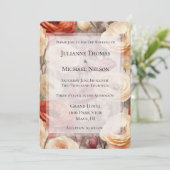 Bourgogne Cream Spring Flowers Vrijgezellenfeest Kaart (Staand voorkant)