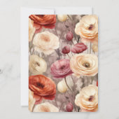 Bourgogne Cream Spring Flowers Vrijgezellenfeest Kaart (Achterkant)