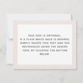 Bourgogne Cream Stoffig Roze Rose Bloemen Bruiloft RSVP Kaartje (Achterkant)