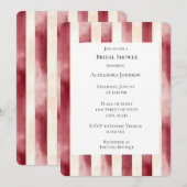 Bourgogne Cream Stripes Vrijgezellenfeest Kaart (Voorkant / Achterkant)