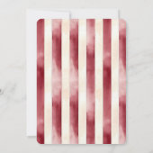 Bourgogne Cream Stripes Vrijgezellenfeest Kaart (Achterkant)