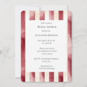 Bourgogne Cream Stripes Vrijgezellenfeest Kaart (Voorkant)