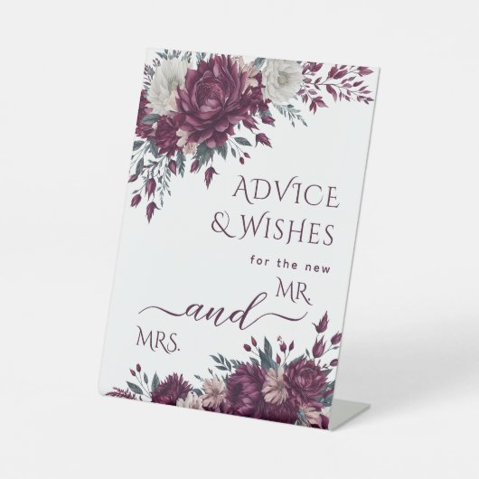 Bourgogne Cream Vrijgezellenfeest Game Advies Wens Reclamebord Met Voetstuk (Voorkant)