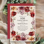 Bourgogne Cream Waterverf Bloemen 60e Verjaardag Kaart<br><div class="desc">Elegante bordeaux en crèmekleurige waterverf bloemenfeest herfst/herfstverjaardagsfeestuitnodiging voor vrouwen. Deze uitnodiging is ontworpen voor een 60e verjaardag, maar kan worden aangepast voor iedereen van elke leeftijd. Neem contact met mij op voor hulp bij uw aanpassingen of om extra matching of coördinatie van Zazzle producten voor uw evenement aan te vragen....</div>