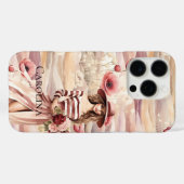 Bourgogne Crème Bloemen Spring Woman Case-Mate iPhone Case (Achterkant (horizontaal))
