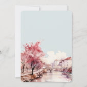 Bourgogne Crème Bloemen Verjaardag Kaart (Achterkant)