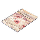 Bourgogne Crème Blush Floral Notitieboek (Linkerzijde)