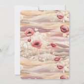 Bourgogne Crème Blush Floral Vrijgezellenfeest Kaart (Achterkant)