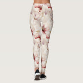Bourgogne Crème Floral Leggings (Achterkant)