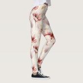 Bourgogne Crème Floral Leggings (Rechts)