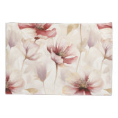 Bourgogne Crème Lavendel Floral Kussensloop (Achterkant-Links)