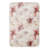 Bourgogne Crème Lavendel Floral Vrijgezellenfeest Badmat (Voorkant Verticaal)