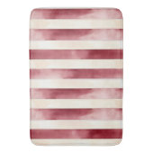 Bourgogne Crème Stripes Badmat (Voorkant Verticaal)