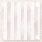 Bourgogne Crème Stripes Glazen Onderzetter (Achterkant)
