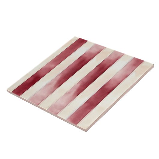 Bourgogne Crème Stripes Tegeltje (Zijkant)